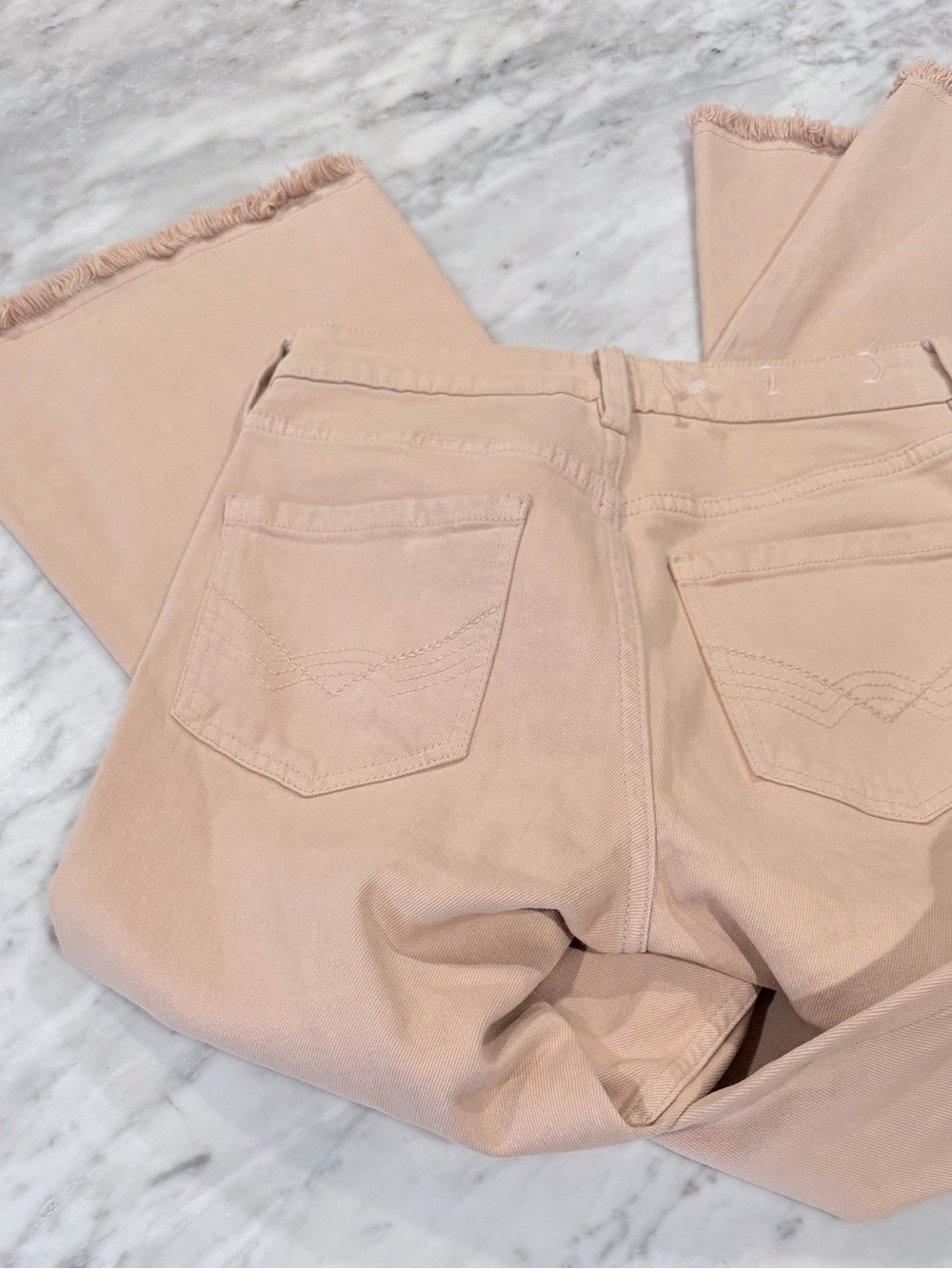 IDYLLWIND sz 4 High-Rise Beige Tan Flare Jeans cowgirl ranch western - Picture 6 of 7